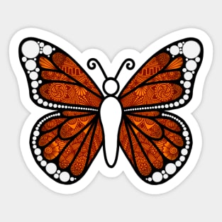 Zentangle Butterfly Sticker